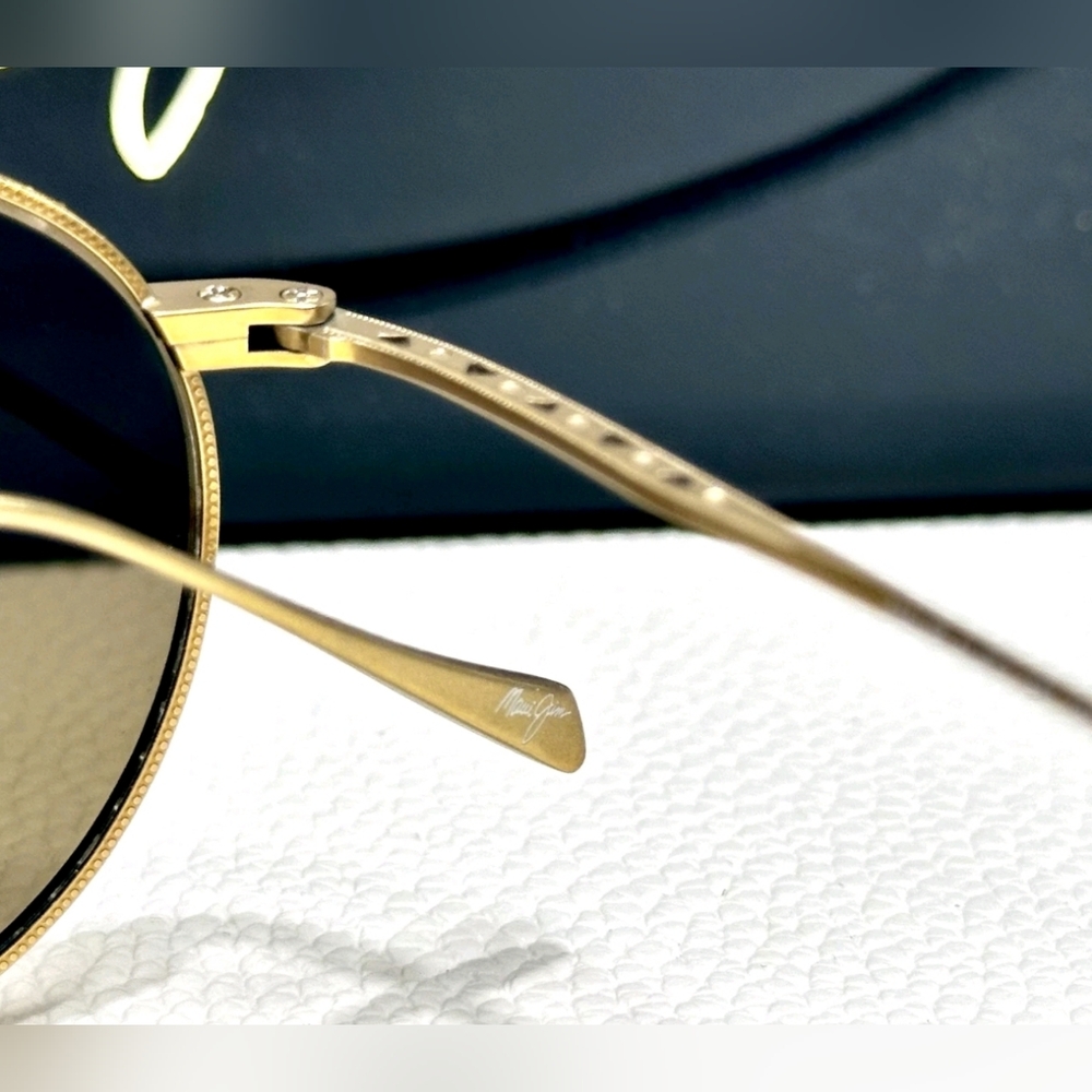 New! Maui Jim NORTH STAR H757-16M Gold Titanium POLARIZED Bronze Lens Sunglasses - Picture 3 of 9